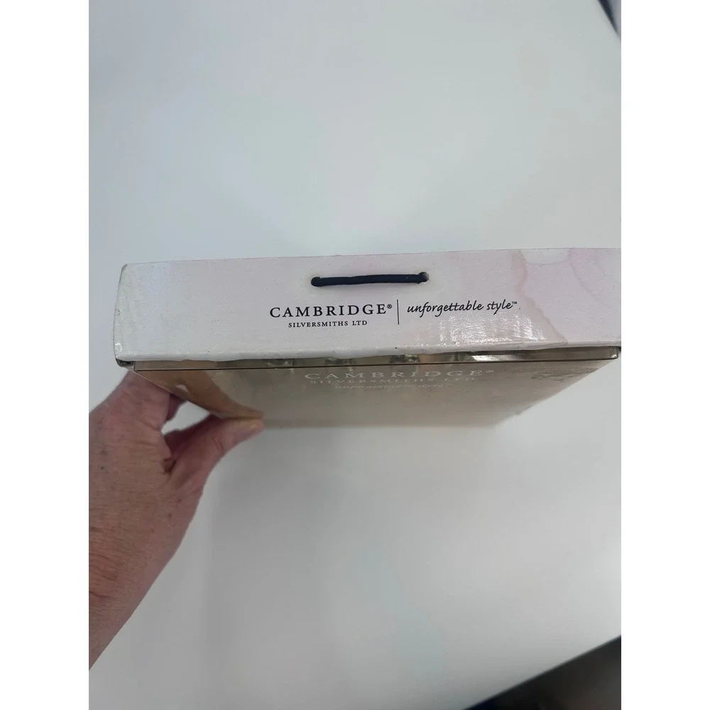Cambridge Spreader Set Unisex OS Clear Silver 4 Piece Stainless Steel Ornate New